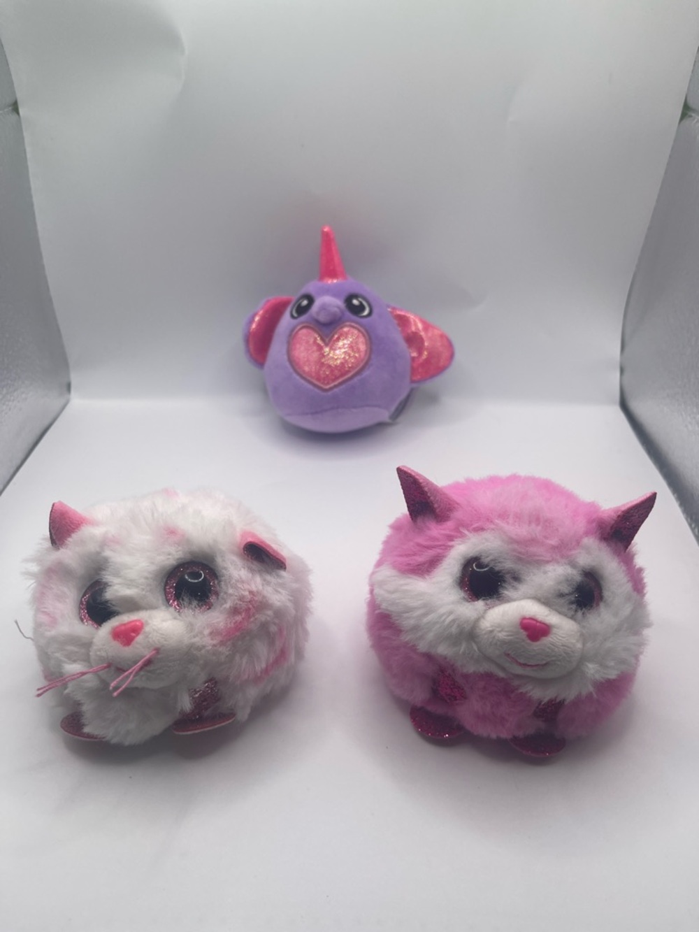 Plush Lot of 3: Rainbocorns Mermaidcorn & TY Puffies Tabor + Princess